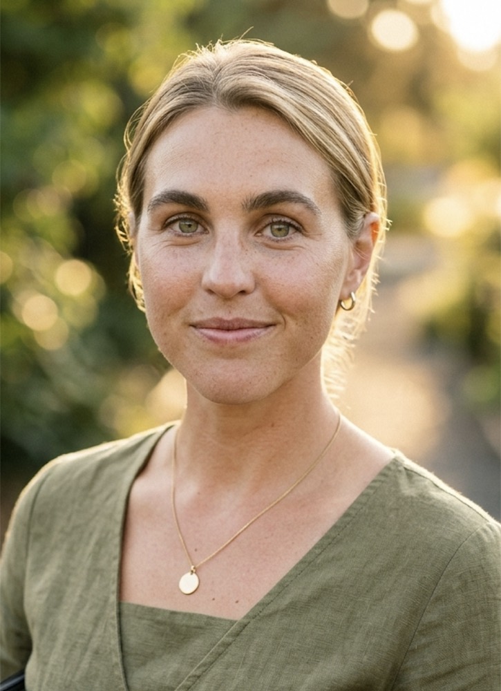 Kira Hancock, photographed outdoors in warm evening light